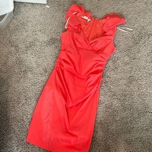 Coral sheath Dress - Maggie London